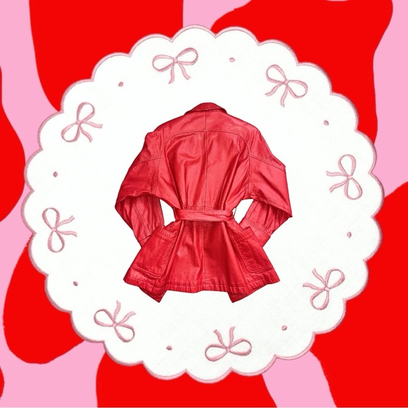 wilson’s vintage red leather jacket 💔 - Picture 6 of 11